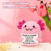 Handmade Positive Energy Axolotl Doll With Card Home Decoration Knitting Axolotl Doll Ornament Room Decor Christams Party Gifts