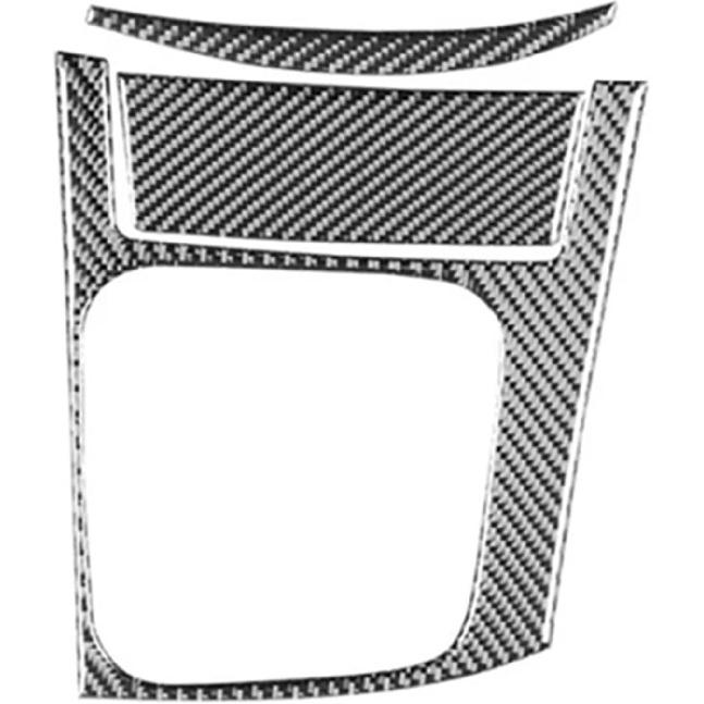 Carbon Fiber Car Center Console Gear Shift Panel Cover Sticker Trim Accessories, Manual LHD Compatible with Mazda 3 2010-2013