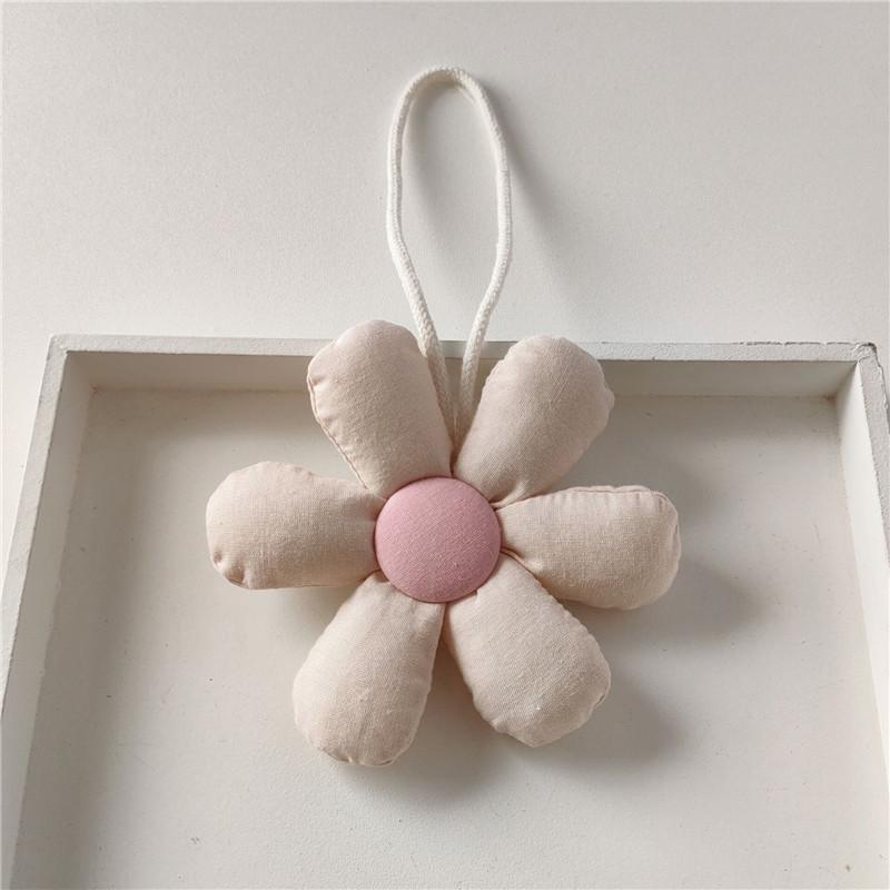 Schöner Candy Stoffblumen Schlüsselanhänger Niedliche Blume Form Schlüsselanhänger Mädchen Rucksack Anhänger Taschen Mode Dekoration Zubehör