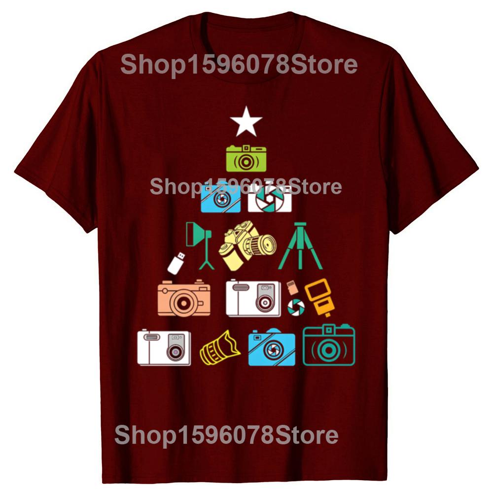 Christmas Photography Photographers TShirt Summer Fashion Vintage Summer Style Cotton Short Sleeve Oversized Tshirt Tops