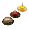 Ceramic Backflow Incense Burner & Holder: Japanese Ornament for Buddha Incense Sticks & Lotus Coil.