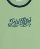 Emelbi Women'S Lettering Slim Semi-Crop Ringer T-Shirt Phi (Ptn.Green)
