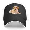 Realistic Plush Golden Retriever Toy Hip Hop Hat Fashion Outdoor Sports Sandwich Baseball Cap