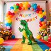 1 pièce Ballons en aluminium Tyrannosaure Rex Énorme Debout 3D Ballon Dinosaure Simulation Décoration Fête d'Anniversaire Thème Jurassique