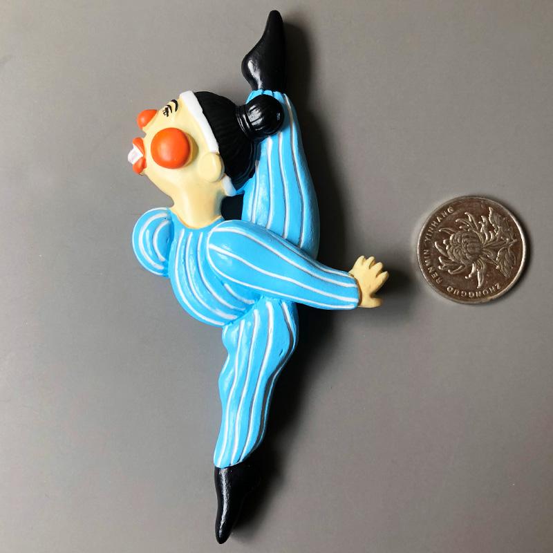 Nordic ins refrigerator paste funny 3D fridge magnets cartoon ballet doll magnetic dance boy girl refrigerators home decoration