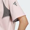 Adidas Logo Comfortable Breathable Round Neck Short Sleeve T-Shirt Women Tops Light-Pink JN3506