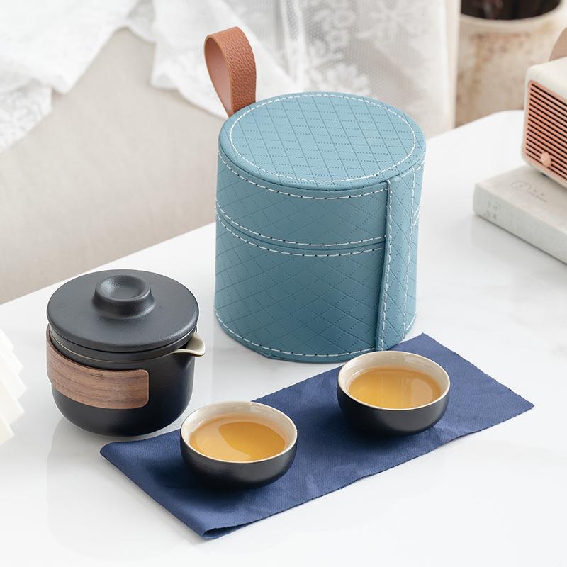 Portable travel tea set camping outdoor teapot Kung Fu tea Kuaike cup with business gifts