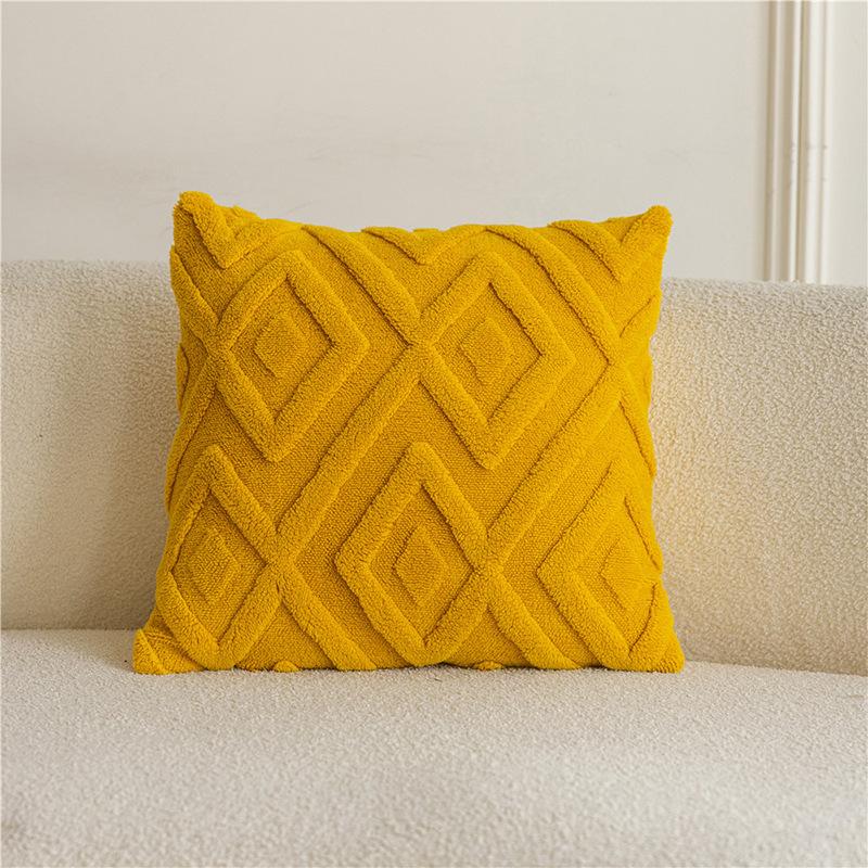 Diamond Geshu Samtkissenbezug Modern Schlicht Heimdekoration Kissenbezug Wohnzimmer Einfarbig Sofakissen Kissen