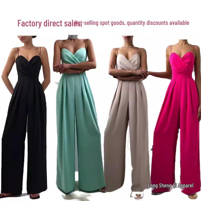Suspender Straight-Leg Jumpsuit