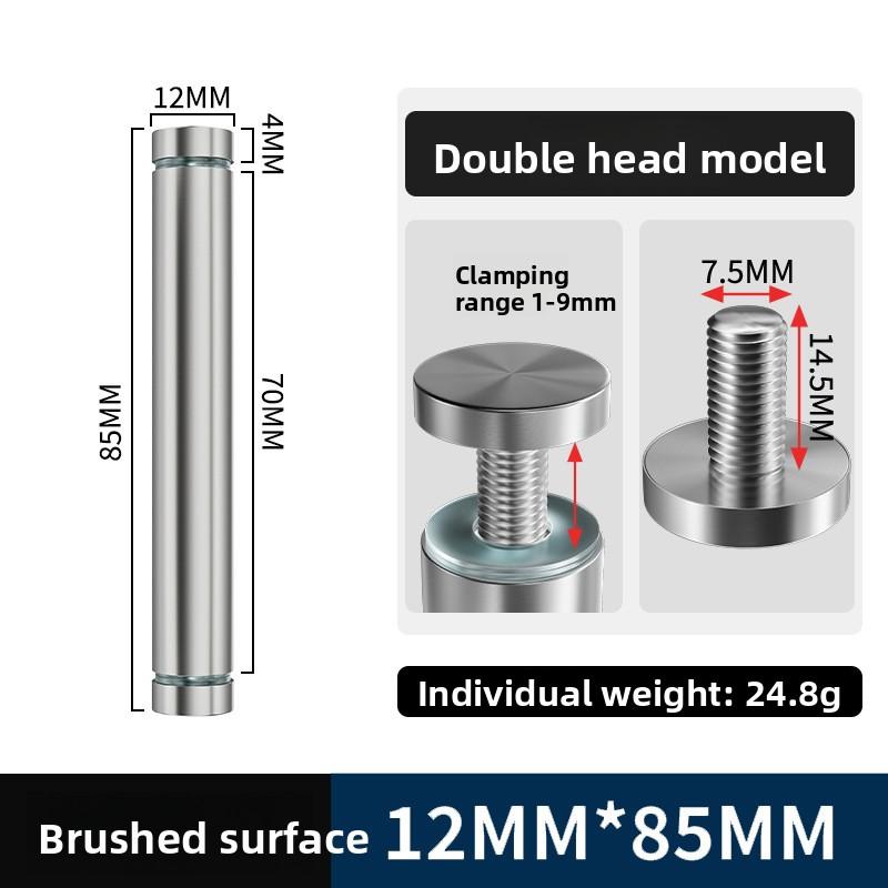 10pcs Stainless steel double-ended advertising nails mirror nails glass nails acrylic screws wall mounting screws solid screws