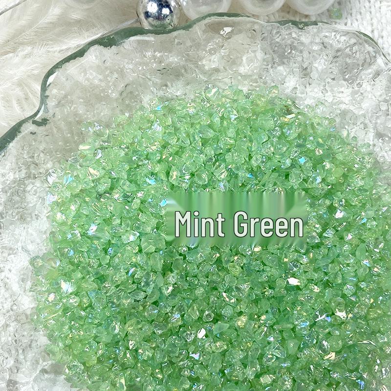 Handmade Iridescent Crushed Stone Nail Art Decorations