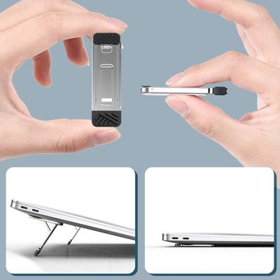Aluminum Portable Foldable Laptop Support Stand Invisible Cooling Risers Adjustable Height Aluminum Laptop Support