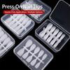 100Pcs Short Matte False Nails Full Cover Coffin Square Almond Press On False Nails Soft Gel Nail Tips Manicure Extension Tools