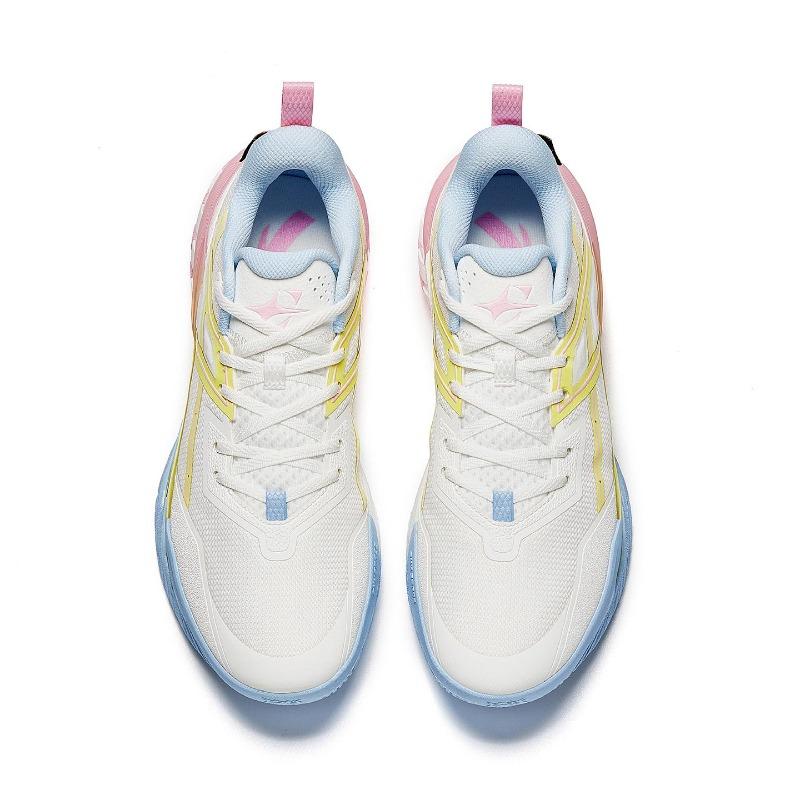 Anta Kongyu 6 Men Low Top Basketball Shoes White Yellow 912611602-1