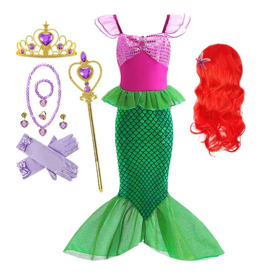 Girl Princess Dress Vestidos Charm Cosplay Costume Kids Birthday Party Halloween Disguise Clothes