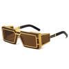 Fashion Rectangular Sunglasses Trendy Men Punk Sun Glasses Women One-Piece Gradient Eyewear