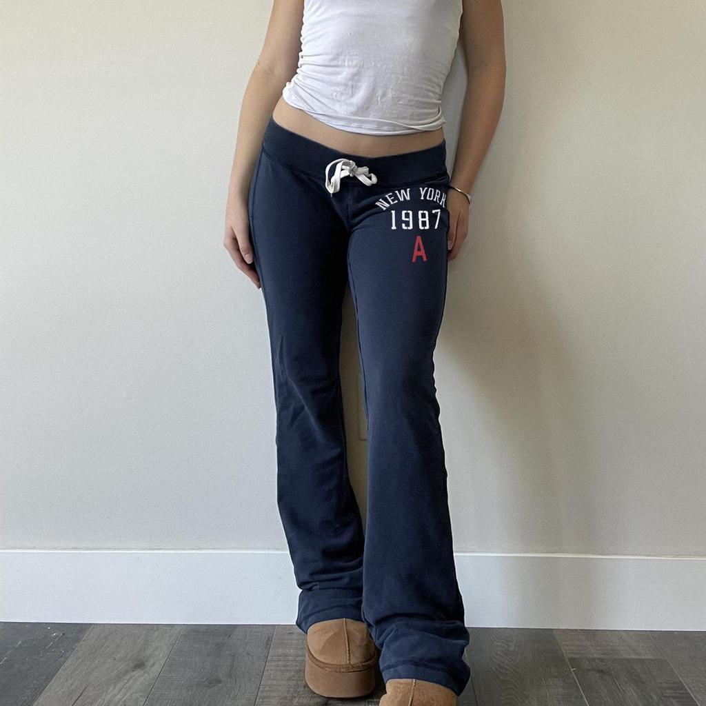 Pantalones de Moda de Tiro Bajo con Bloques de Color y Cordones - Casual y Cómodos