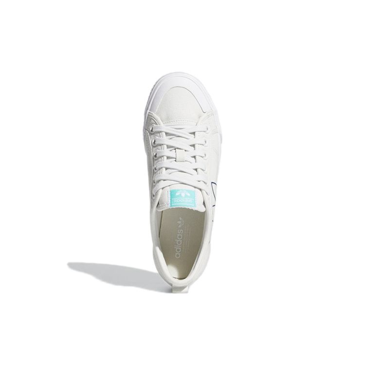 Adidas Originals Nizza Trefoil Slip Resistant Durable Low Top Skate Shoes Women Skate Shoes White Q46353
