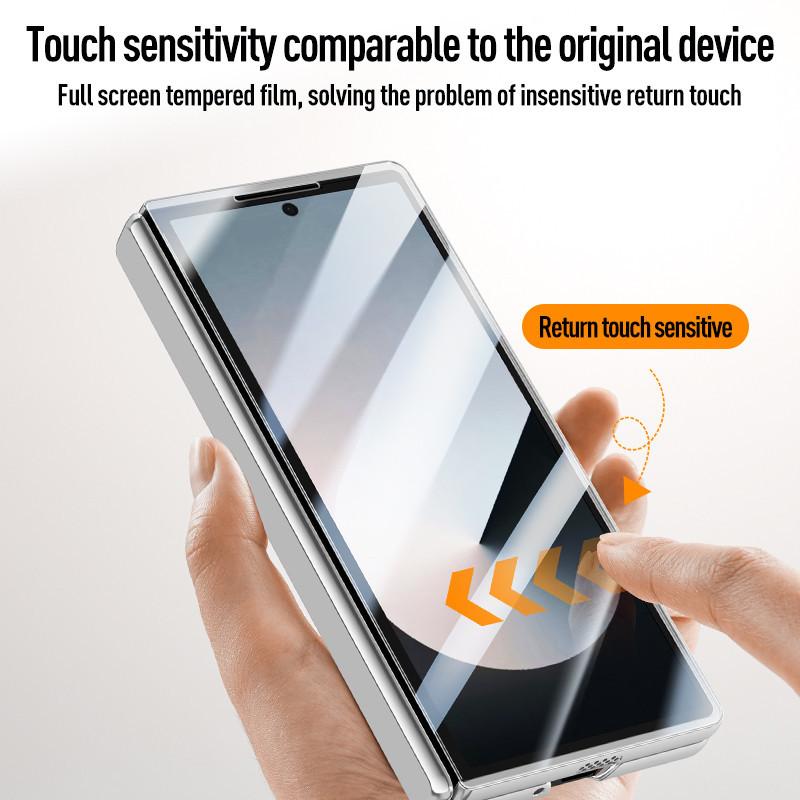 Lens Protect Stand Magnetic Phone Case for Samsung Galaxy Z Fold 6 5G Magsafe Electroplated Hinge Clear Metal Ring Holder Cover
