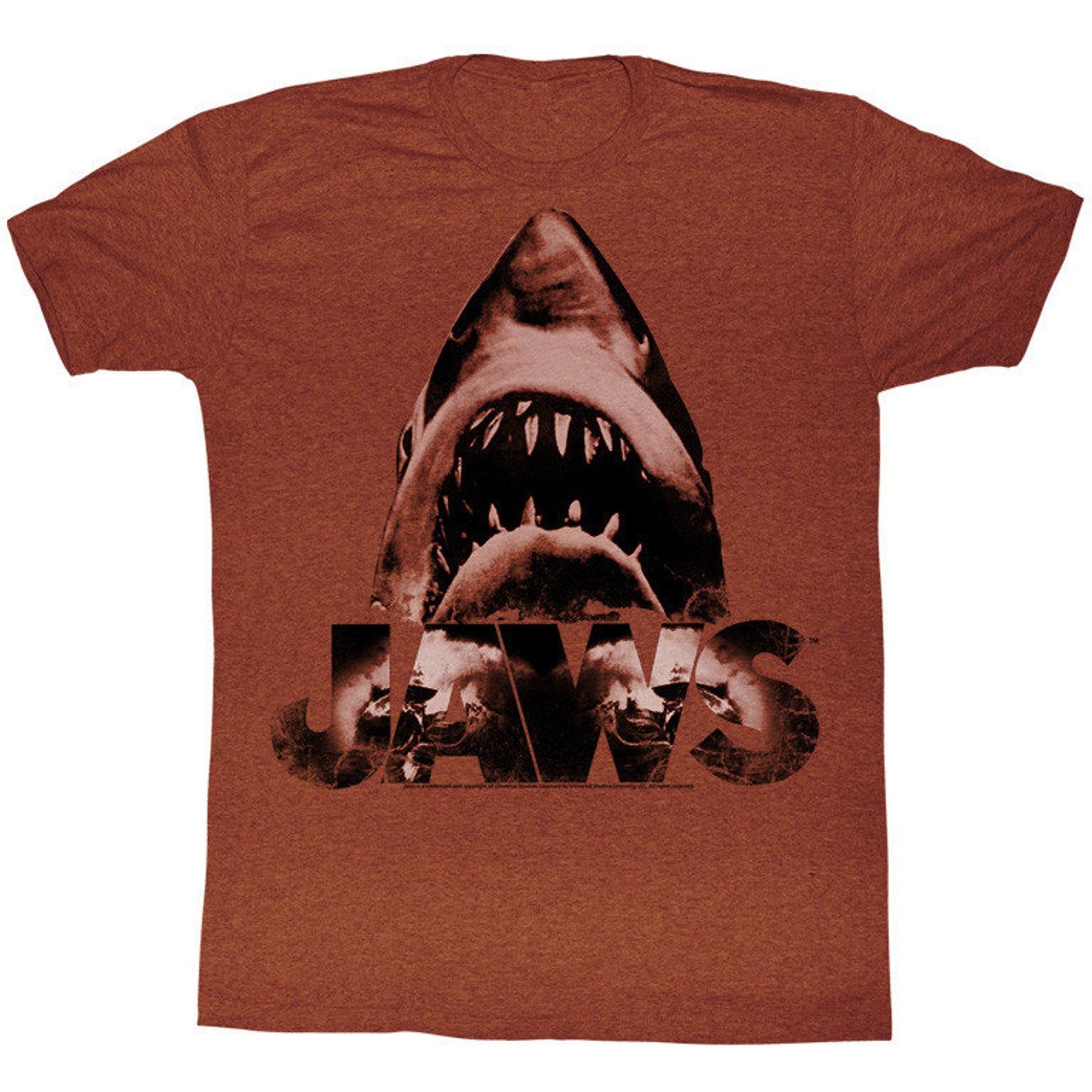 Jaws Burnt Jaws Red Heather Adult T-Shirt XL
