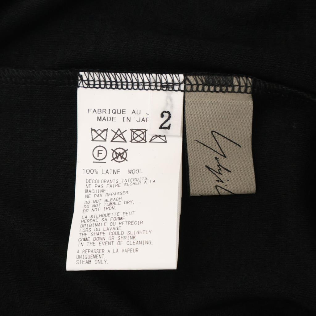 Yohji Yamamoto [Excellent Condition] FP-T06-170 LUMINARY WOOL FLARED UNBALANCED T Luminary Wool Flared Unbalanced T-shirt tops 2 blackUsed