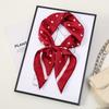 71 Flower polka dot simulation silk scarf neck small square scarf Korean atmosphere sunscreen scarf advanced sense