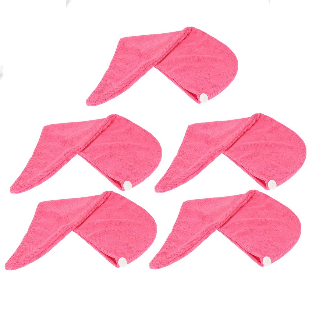 5PCS Quick Dry Microfiber Hair Hat Women Bathroom Strong Water Absorption Bath Towel Hair Dry