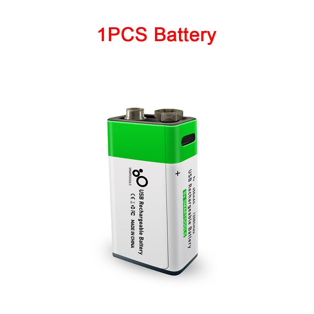 9V 650mAh Lithium Rechargeable Battery USB Charging 9 V Li-ion Square Battery for Toy Remote Control KTV Multimeter Microphone