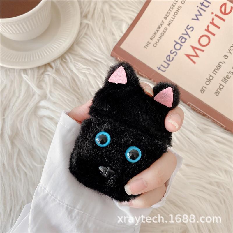 New White Cat Plush Earphone Cover for Apple AirPods 1 Protective Case Pro1 Silicone Soft Case