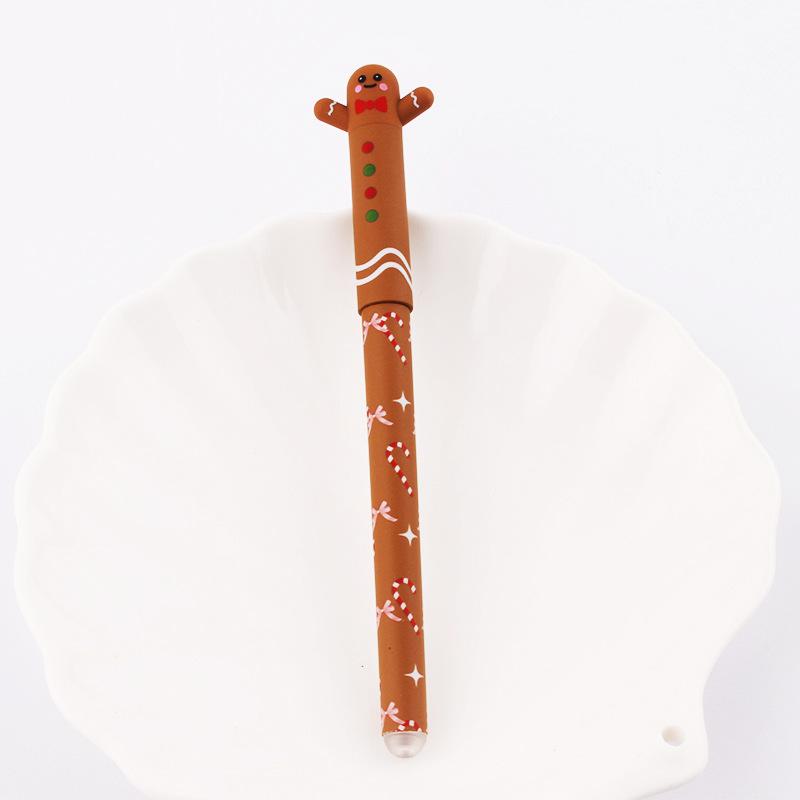 1/4/8pcs Christmas Eraserable Pen Set Cute Santa/Snowman/Gingerbread/Reindeer /With Plastic Eraser Stationery Gift