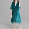 New Women's Clothing Elegant and Fashionable Solid Color Bat Sleeve Long Dress for Women
