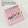 100 Löcher Nailart Bohrer Aufbewahrungsbox Schleif-Polierkopf Bit Halter Display Nagelbohrer Organizer Kunststoff Nagelständer