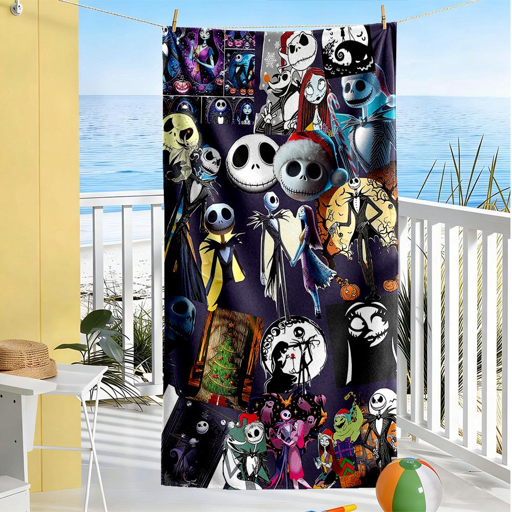Christmas Nightmare Beach Towel High Absorbency & Quick-Dry Comfortable Lightweight