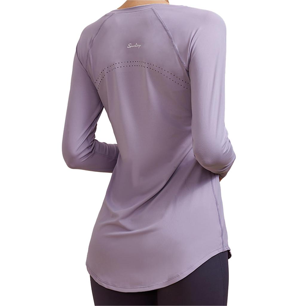Letaya Yoga Long Covers Your Perfect for Strength Quick and Sports Tunic for Training and Running Size Top, Sleeves, Butt, Training, Drying,