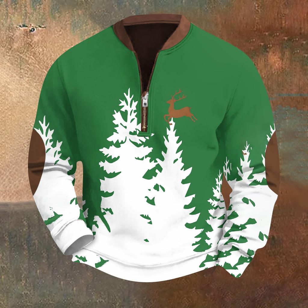 Men's Retro Casual Gradient Printed Sweatshirt
