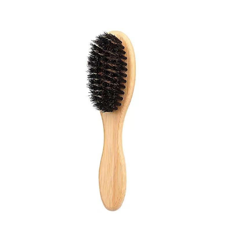 Bamboo Beard & Hair Smoothing Brush Set: Boar Bristle, Three-Row Comb for Men s Grooming.