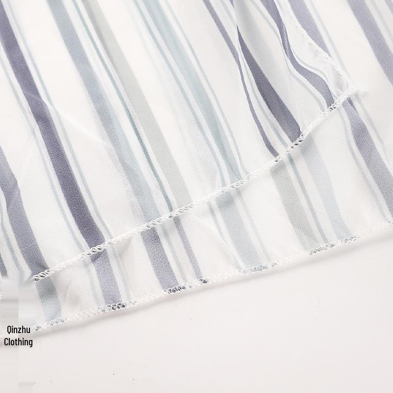 Bestseller Strand-Überwurf mit Streifen: Lockerer Bikini-Cardigan zum Binden mit Sonnenschutz