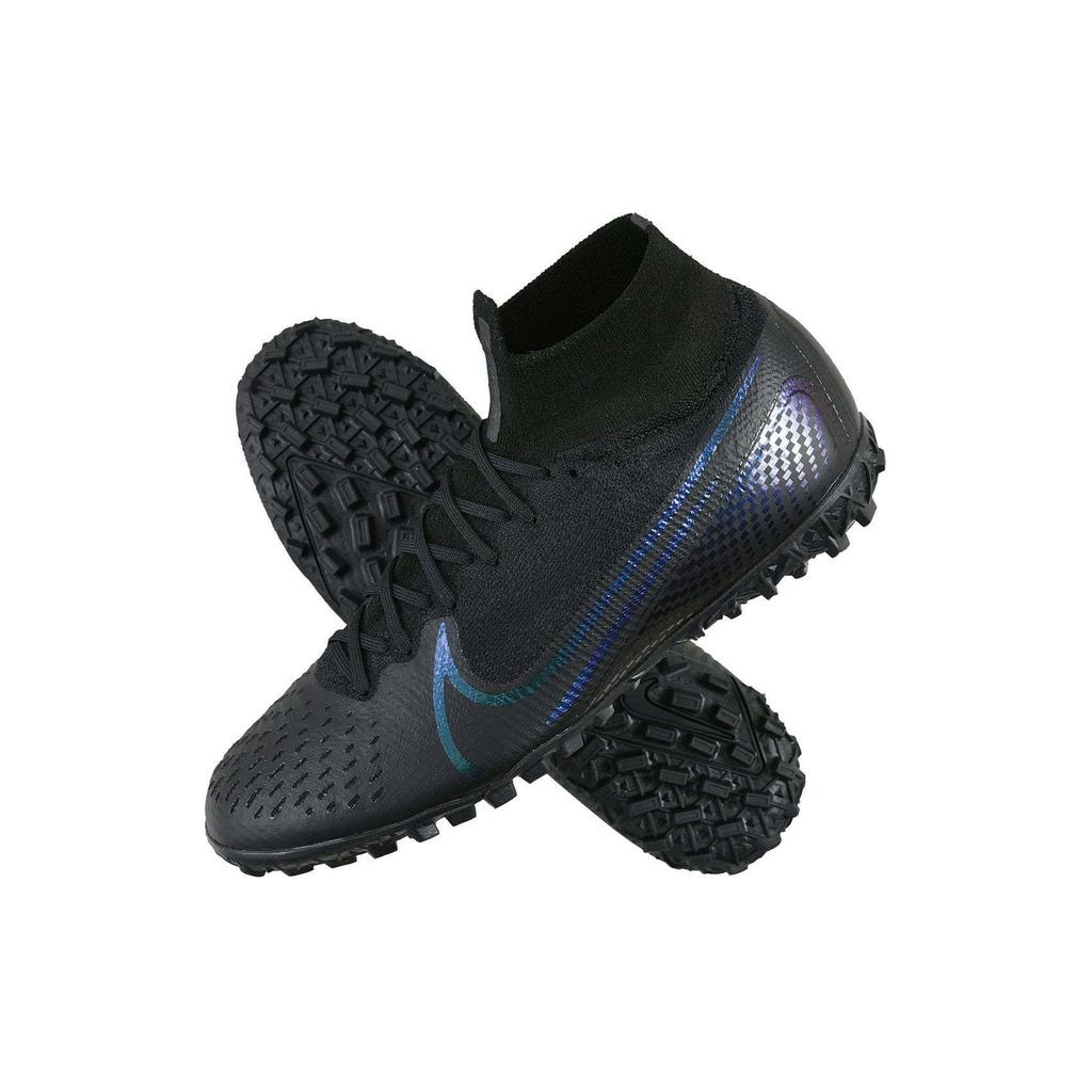Nike Mercurial Superfly 7 Elite Comfortable Lightweight Turf Soccer Shoes Men sneakers Black Silver AT7981-010