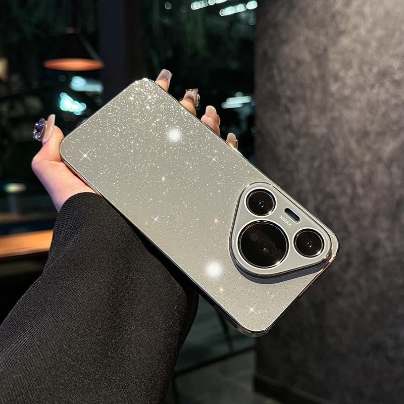 Star Glitter Glass Applicable To Huawei Pura70pro Mobile Phone Case New P80 with Lens Film Mate60 Men and Women