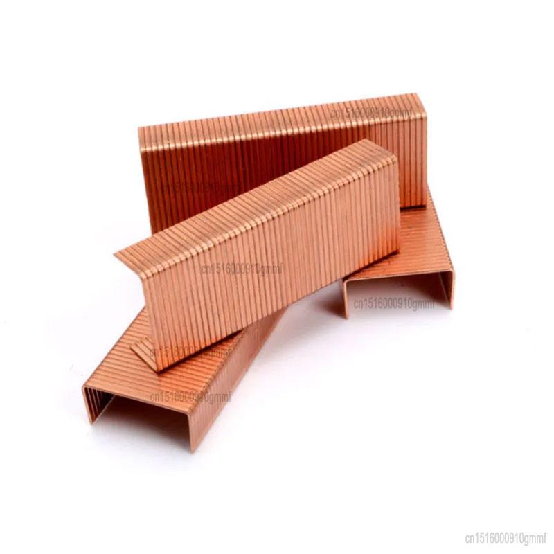 1000pcs Set Metal 12# 24/6 Staples Rose Gold Color Office Accessories School Stationery Binding Supplies
