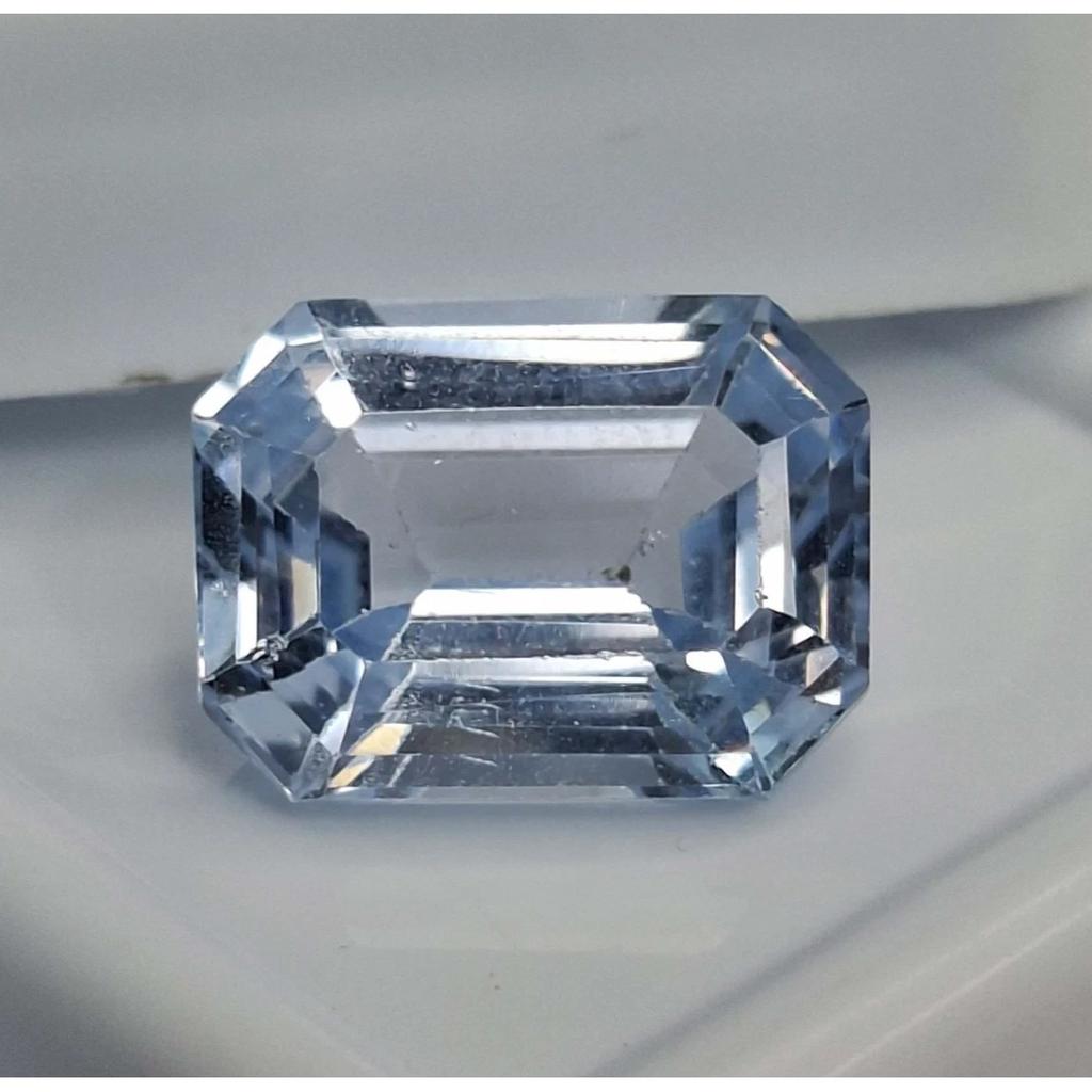 Emerald Cut Natural Aquamarine Sky Blue 7-9 Ct Stunning Certified Gemstone