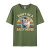 Highland Cow Shirt Women Dont Be Salty Heifer Funny Farm Mom Red And Black Graphic T Shirt Camiseta Easter Day