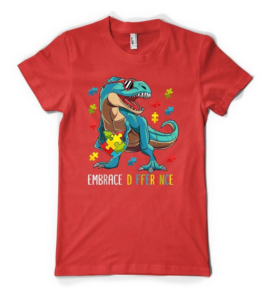 Bnwt Autism Autistic Dinosaur Embrace Peronalised TRex Adults And Kids TShirt 2XL