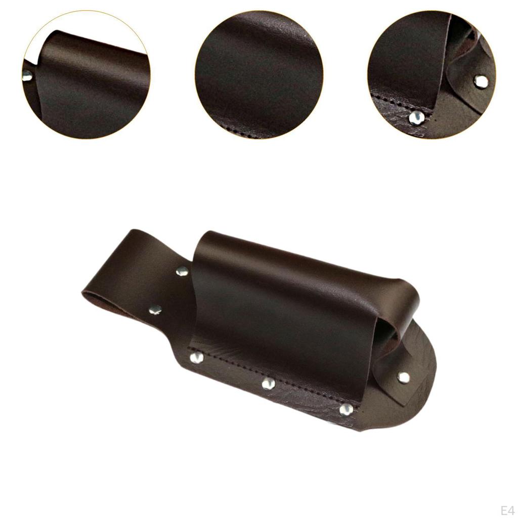 PU Leather Beer Holster Can Holder Gear Bottle for Men Drink Black