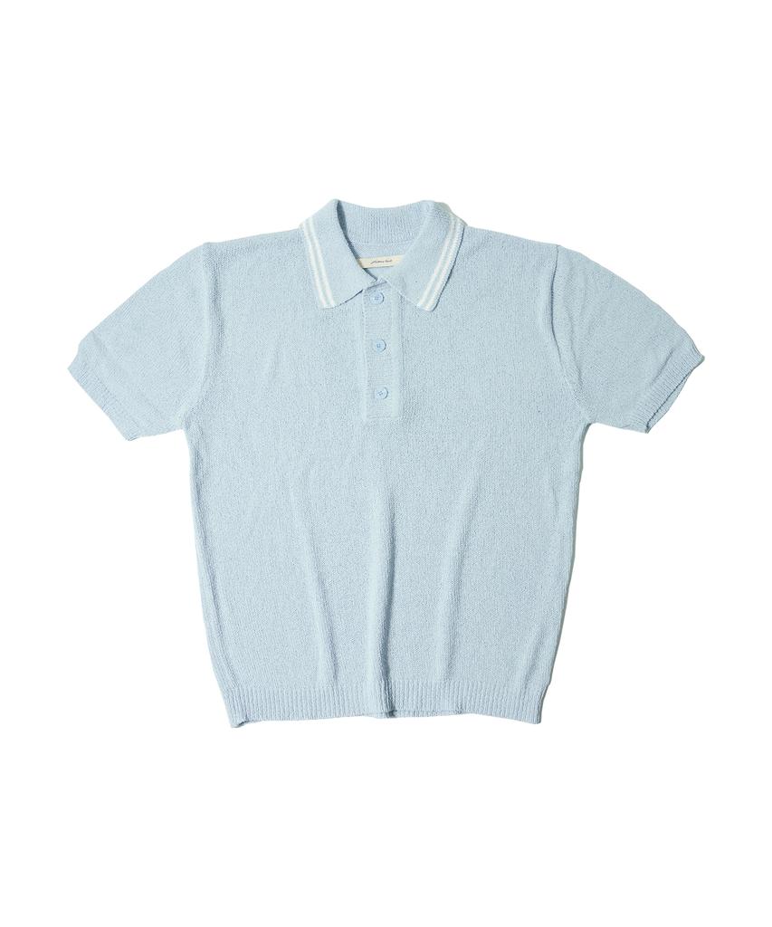 HALBKREIS LAYOUT T20013 Line Collar Knit_Blue
