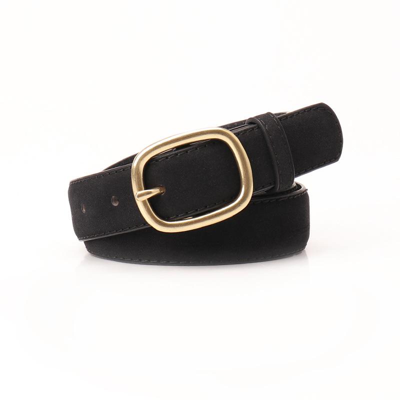 New Fashion Retro Women's Belt, Korean-style Trendy Antique Copper Pin Buckle Belt, Versatile Women's Jeans Belt