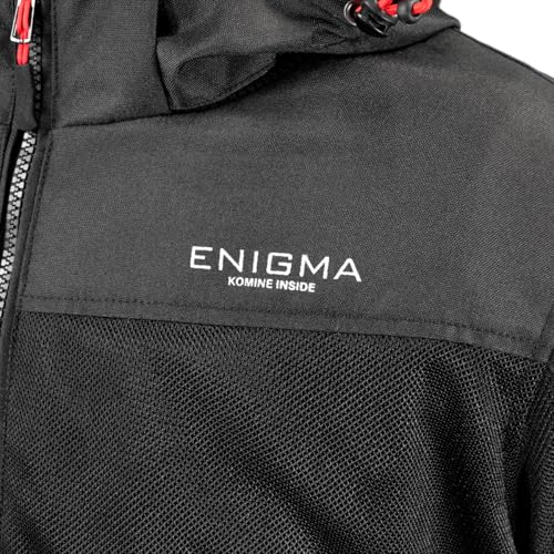 Enigma 2025 Model Motorcycle Mesh Jacket for Spring, Summer, and Fall, 25-003 EN-003 CE Level 2 Protector, Radiance Hoodie, Silver, Size L