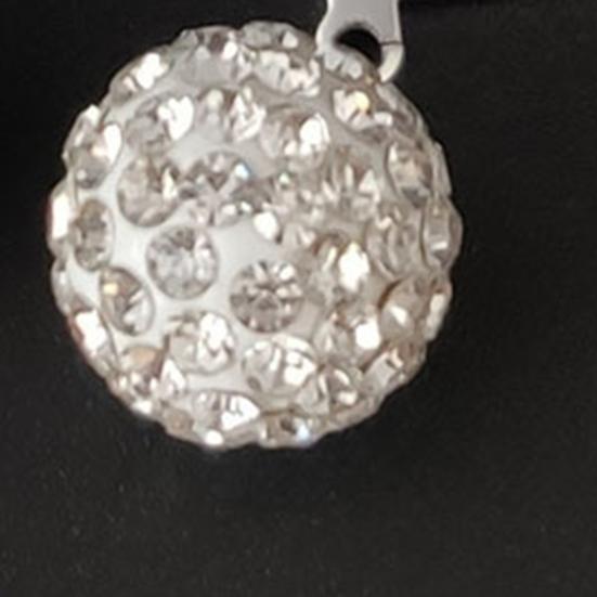 Earrings Rhinestones Inlaid Exquisite Metal Round Ball Dangle Huggie Earrings for Party