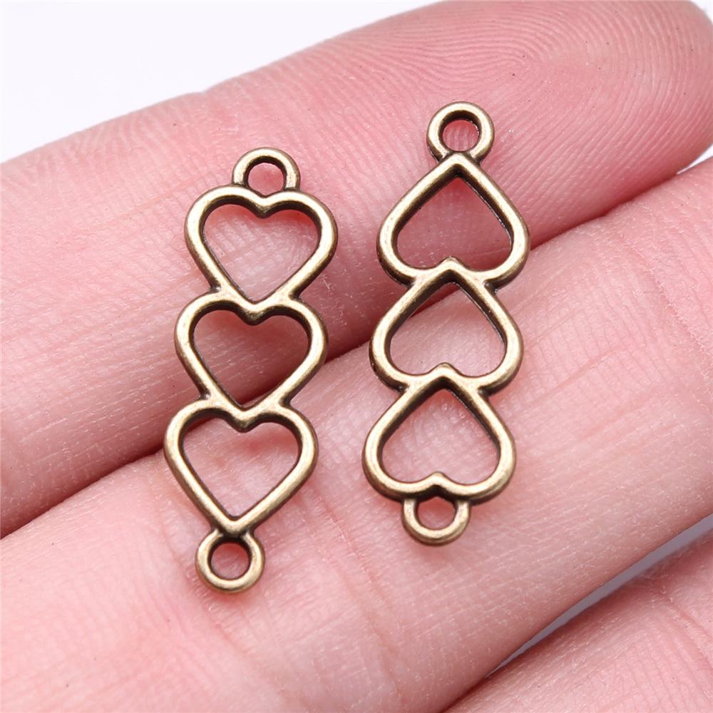 20pcs Connector Charms For Jewelry Making DIY Handmade Craft Necklace Bracelet Earring Making Vintage Antique Bronze Color