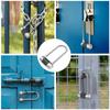 5 Digit Combination Padlock 4.65 Inch Long Shackle Resettable Padlock Lengthened Gym Lock Waterproof for School Gym Locker Fence